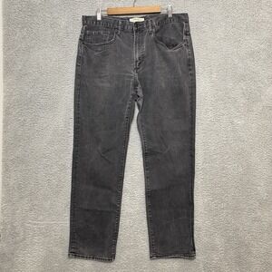 Gap Jeans Men 36x32 Black Denim Slim Straight Biker Grunge Punk Gothic